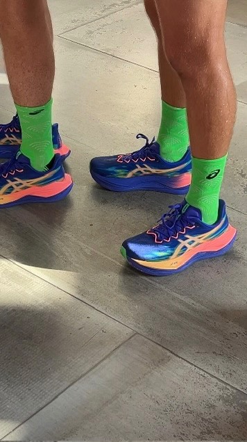 Instagram post by @willlxworld for ASICS. Caption reads: [...] and wow they are comfy. #SUPERBLAST3....