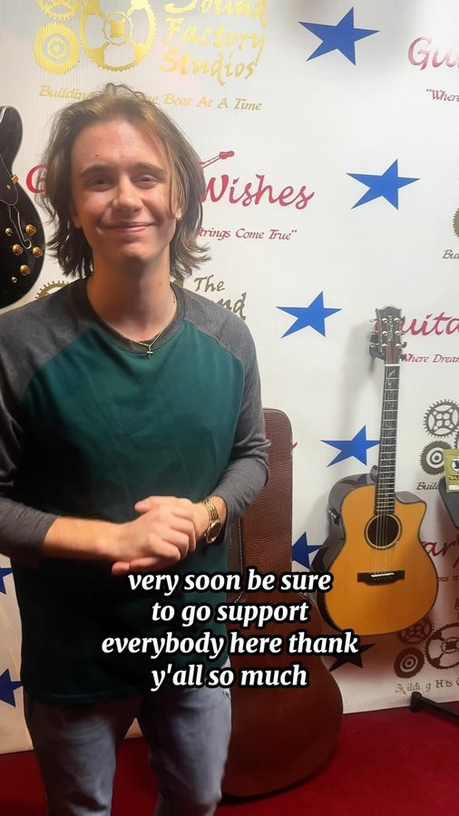 Instagram post by @garretthuffmanmusic for SIT Strings. Caption reads: I wanted to make a quick video to give a huge....