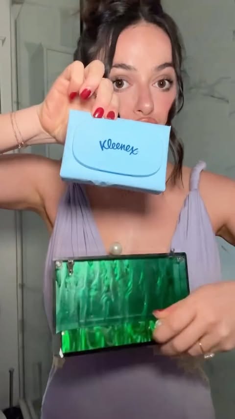 Instagram post by @caro__beth for Kleenex. Caption reads: #ad @kleenex Snap & Go™ is the new standard you’ll....
