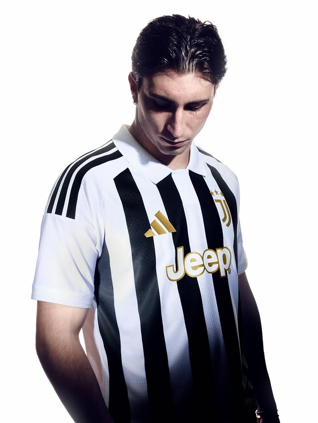 Instagram post by @iamfabiomiretti for adidas. Caption reads: DNA⚪️⚫️ @juventus @adidasita @adidasfootball.