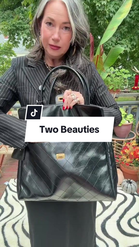 TikTok post by @aestheticaleestyles for Newbella Fashion. Caption reads: Two new beauties perfect for travel, the office,....