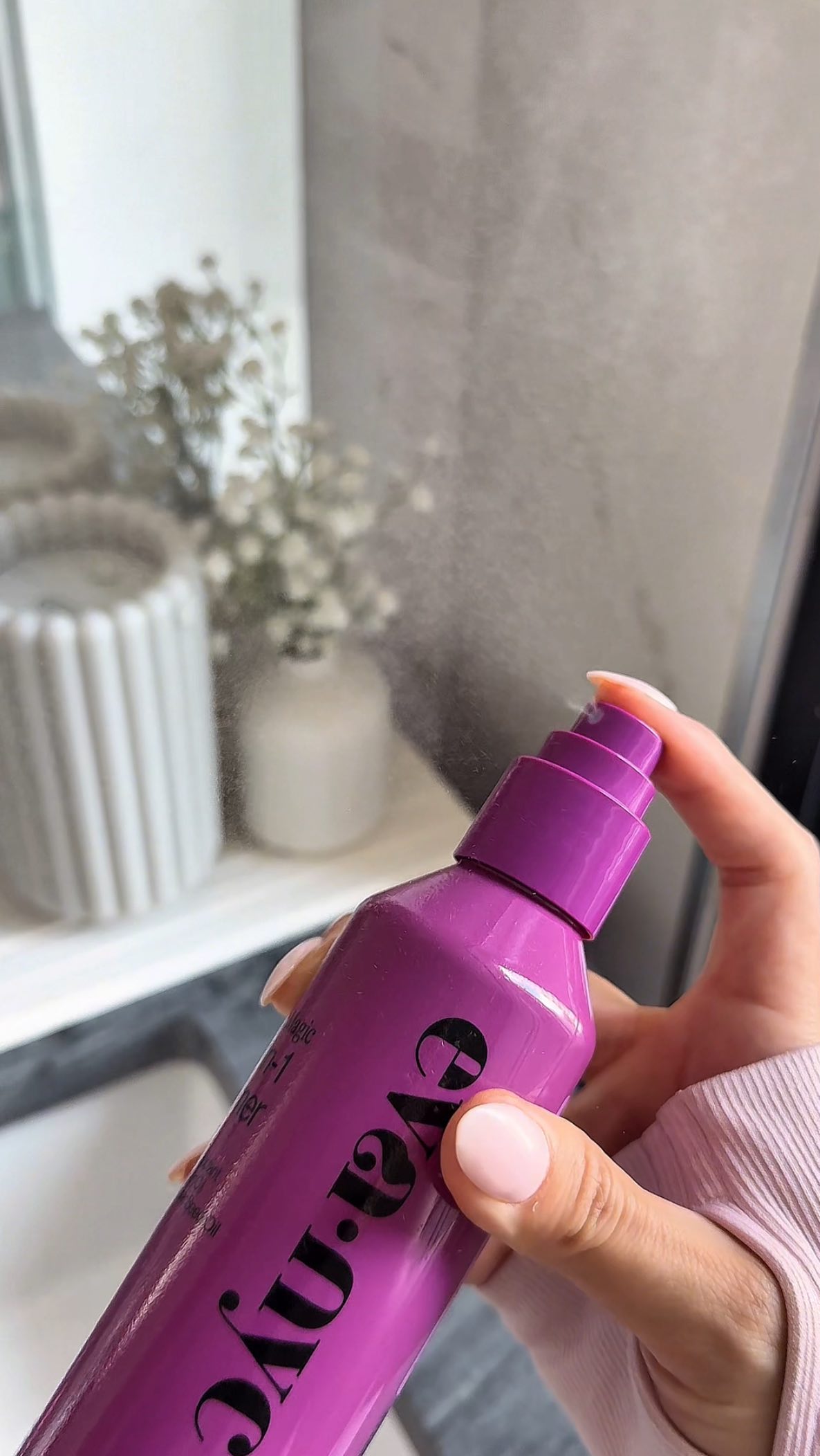 Instagram post by @elysian__living for Eva NYC. Caption reads: [...] #asmrhair #postshowerroutine #evanyc....