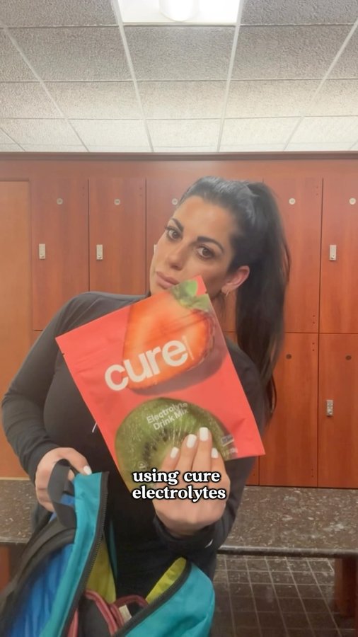 Instagram post by @cookwithchan for Cure Hydration. Caption reads: Staying Hydrated using @cure 💦 #AD Pick from a....