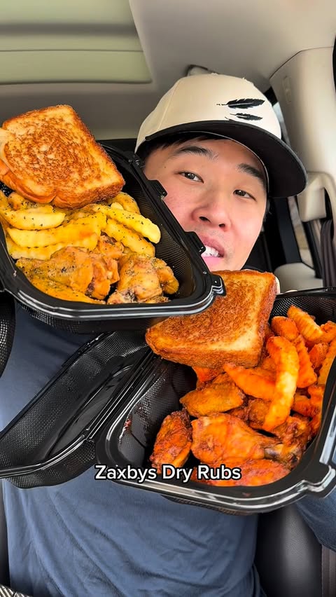 Instagram post by @phatvicktv for Zaxby's. Caption reads: [...] the NEW Dry Rubs Line-up from @realzaxbys....