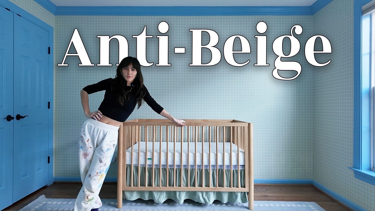 YouTube post by @Caroline_Winkler for Zara Home. Caption reads: An Anti-Beige, Elevated Nursery Makeover!.