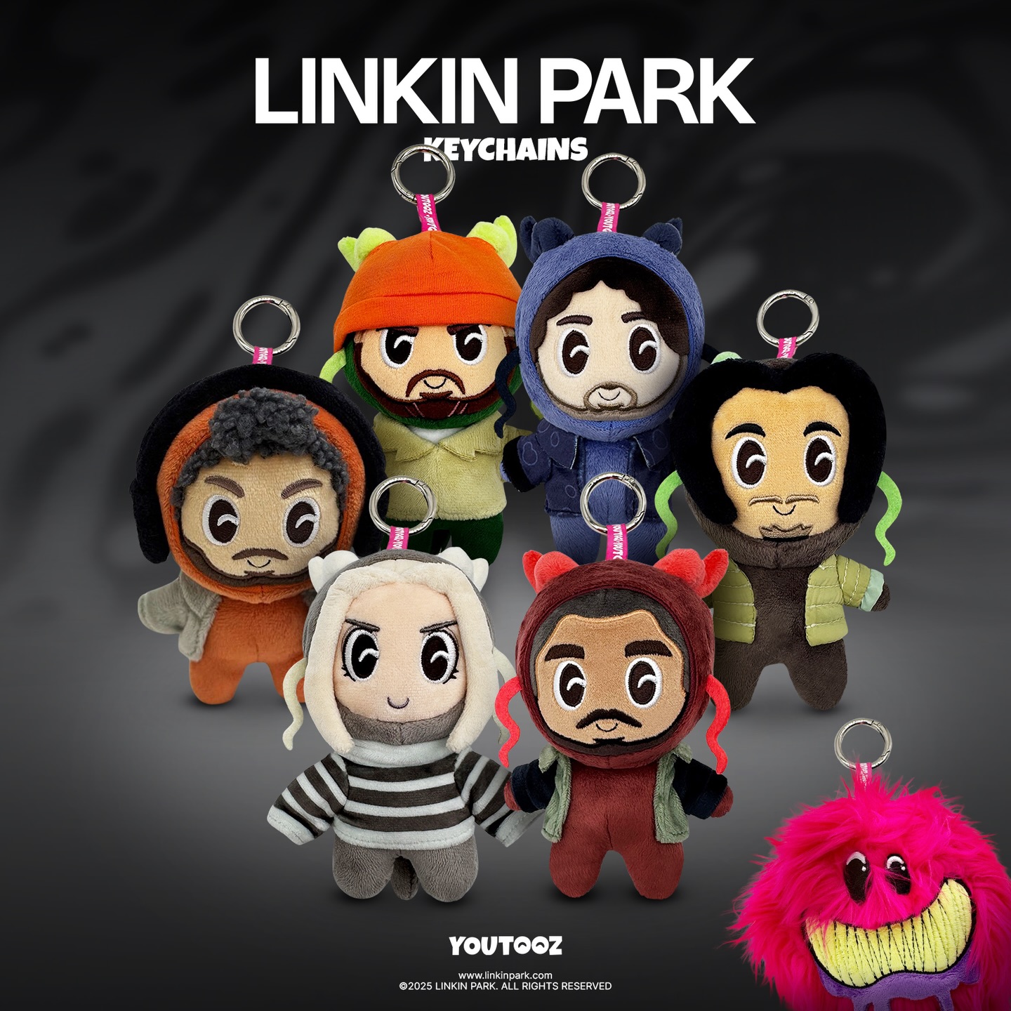 Instagram post by @linkinpark for Youtooz. Caption reads: already pulling me in 🎶 

#LinkinPark x youtooz....