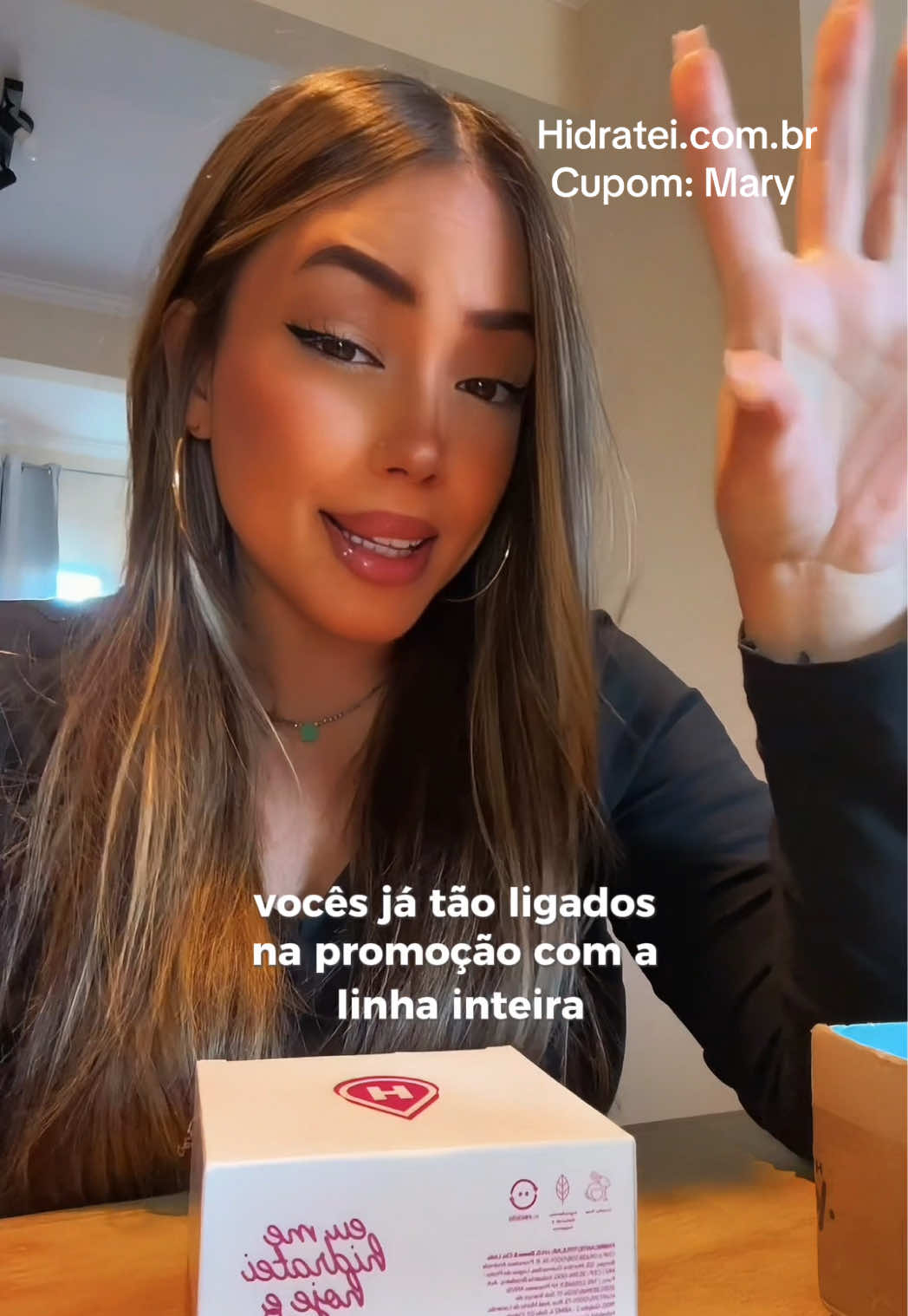 TikTok post by @eumaryvalim for Hidratei. Caption reads: Cupom MARY | na Hidratei @Hidratei linha....