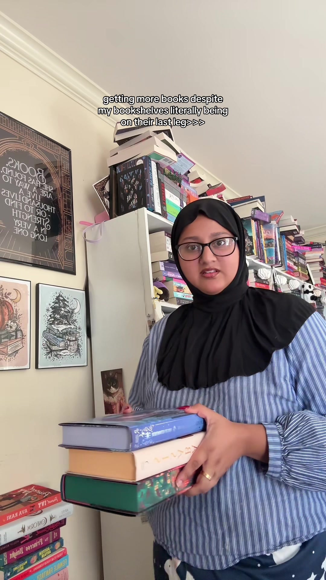 TikTok post by @aymansbooks for FairyLoot. Caption reads: constant pain… all editions from @FairyLoot....