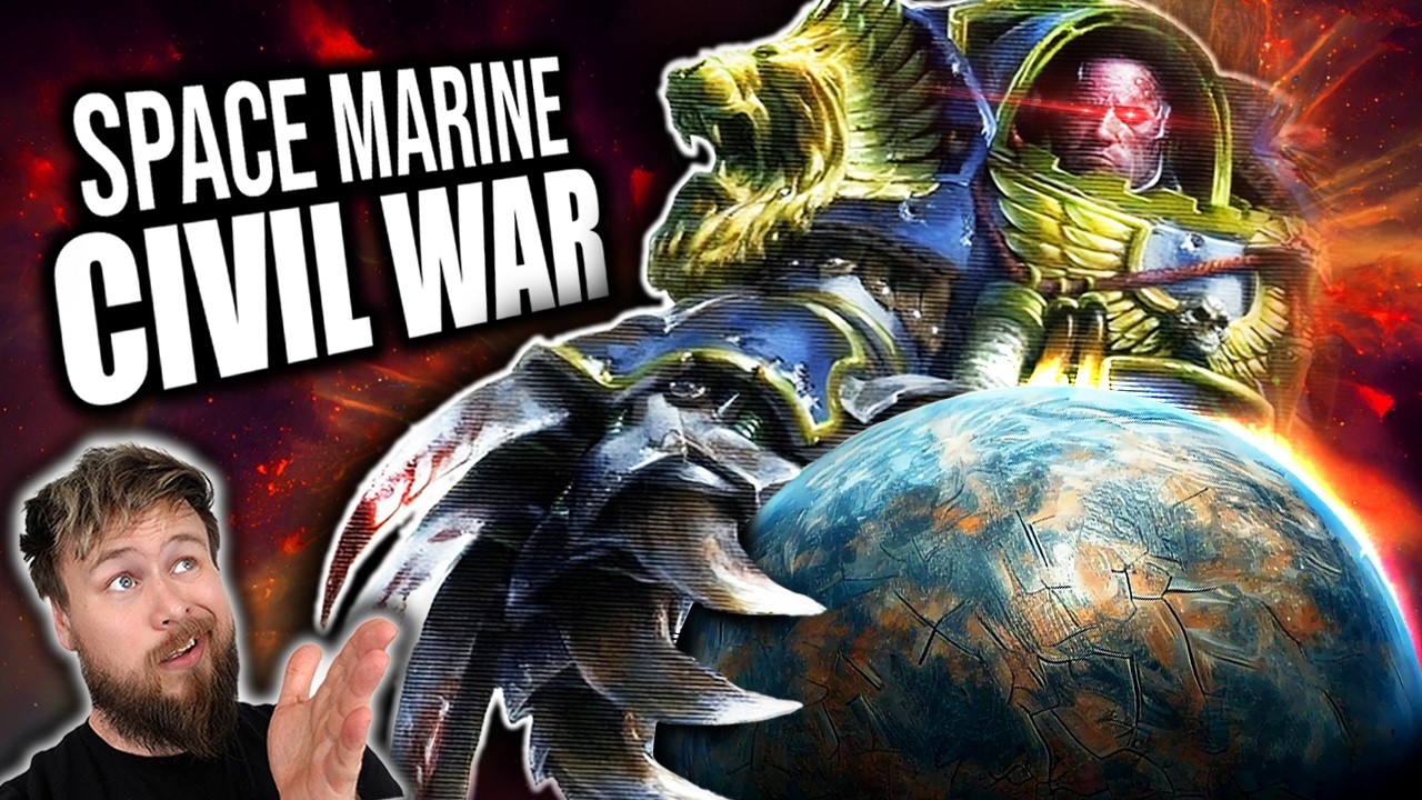 YouTube post by @weshammer for INTO THE AM. Caption reads: The Badab War Was Absolutely INSANE!  | Warhammer....