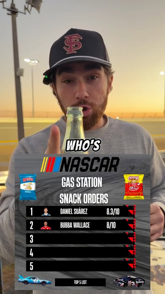 Instagram post by @chat.us.up for NASCAR. Caption reads: This practice is so loud 🤣 #nascar #chatusup....