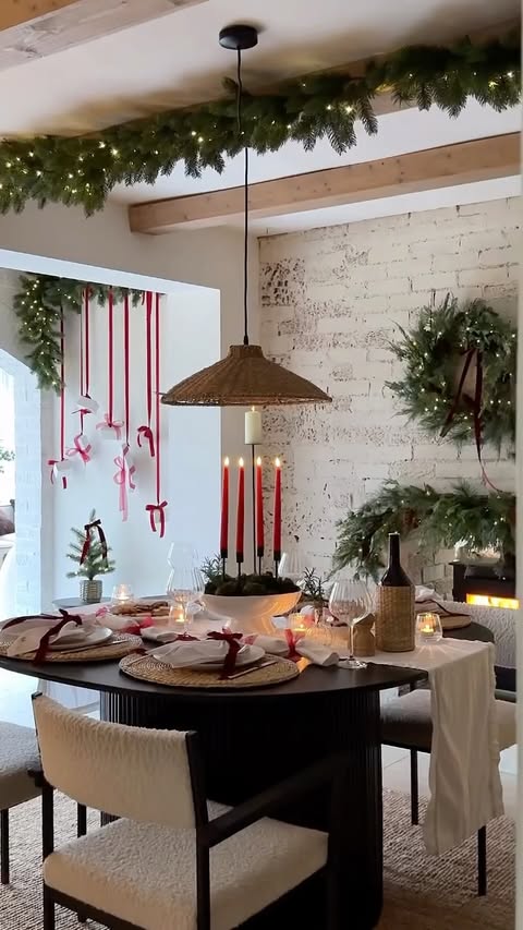 Instagram post by @mishkashoe for The White Company. Caption reads: ad Christmas table is set 🤍 Are you ready too?....