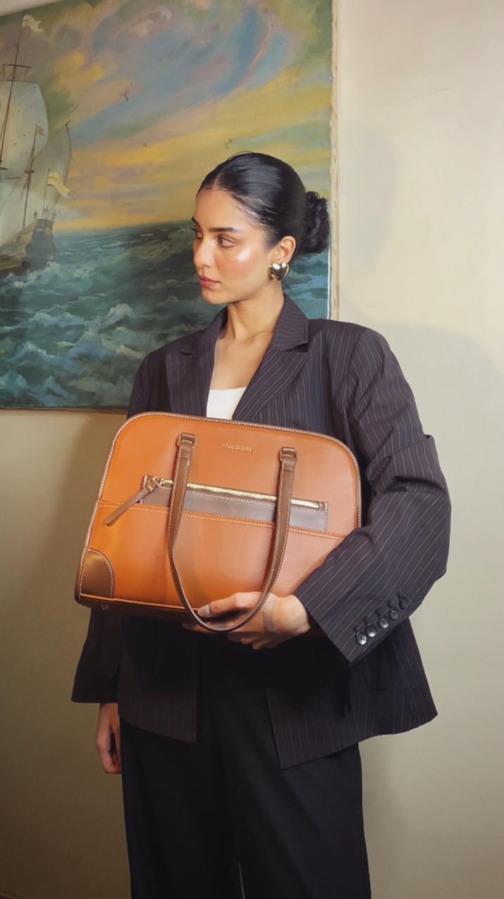 Instagram post by @aditiidalvii for Lino Perros. Caption reads: When style meets substance, you get a bag that....