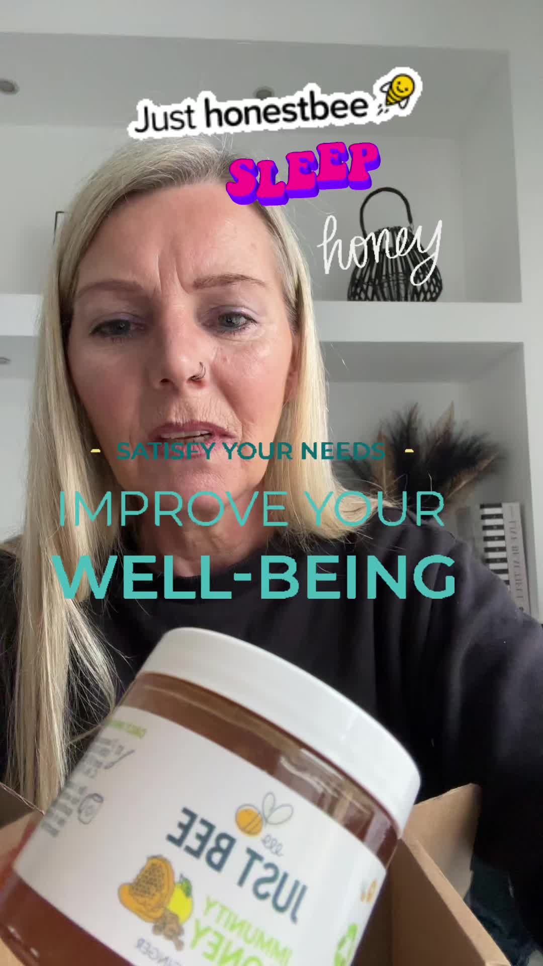 TikTok post by @dazzmaka for Just Bee Honey. Caption reads: [...] many ways to use your honey @Just Bee Honey....