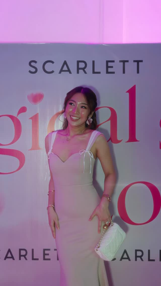 Instagram post by @vivicen for Scarlett Whitening. Caption reads: A little throwback to the enchanting launch of....