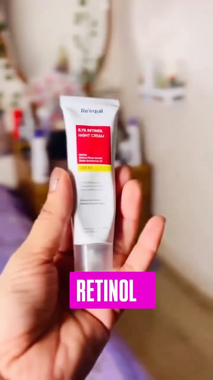 Instagram post by @ardraraj07 for Reequil. Caption reads: [...] #bestretinol #begginersretinol....