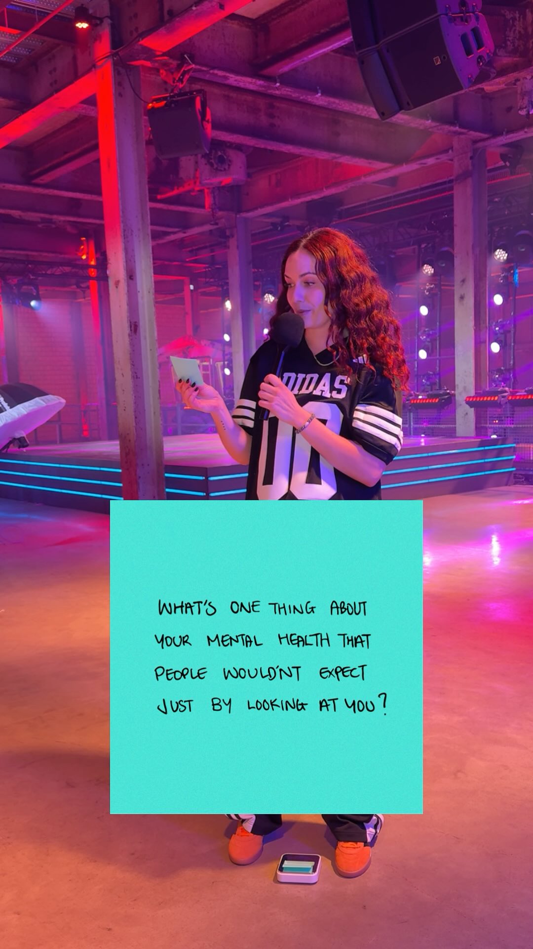 Instagram post by @claudiakupf for LES MILLS. Caption reads: Behind every rep, every track, every drop of....