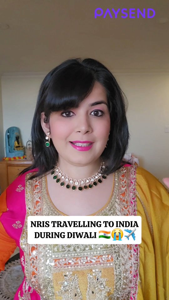 Instagram post by @sonaaaaaaaaali for Todotoronto. Caption reads: NRIs travelling to India for Diwali 🇮🇳✨️ Paysend....