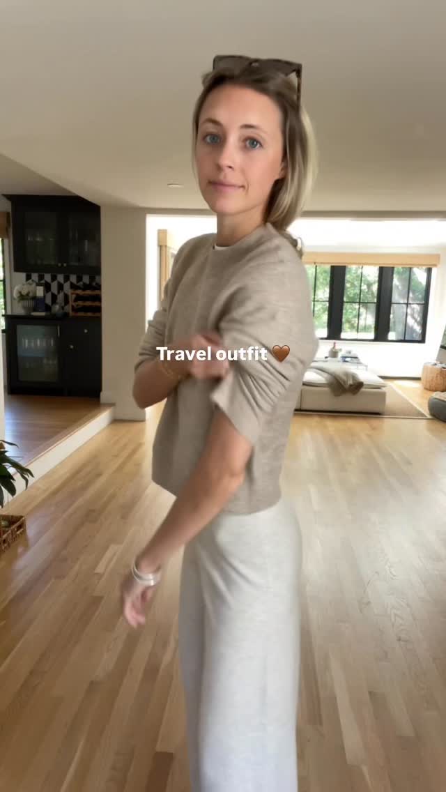 Instagram post by @maddiepriorhullstyling for French Connection. Caption reads: NY bound! Monochromatic knits are the chicest/....