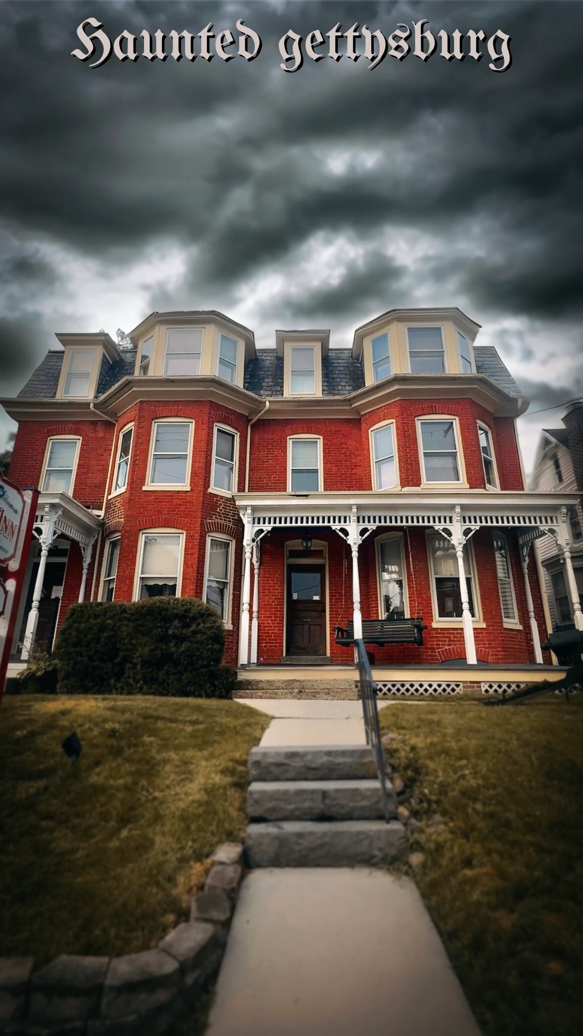 Instagram post by @witchvoid for US Ghost Adventures. Caption reads: Some towns tell ghost stories. Gettysburg just....