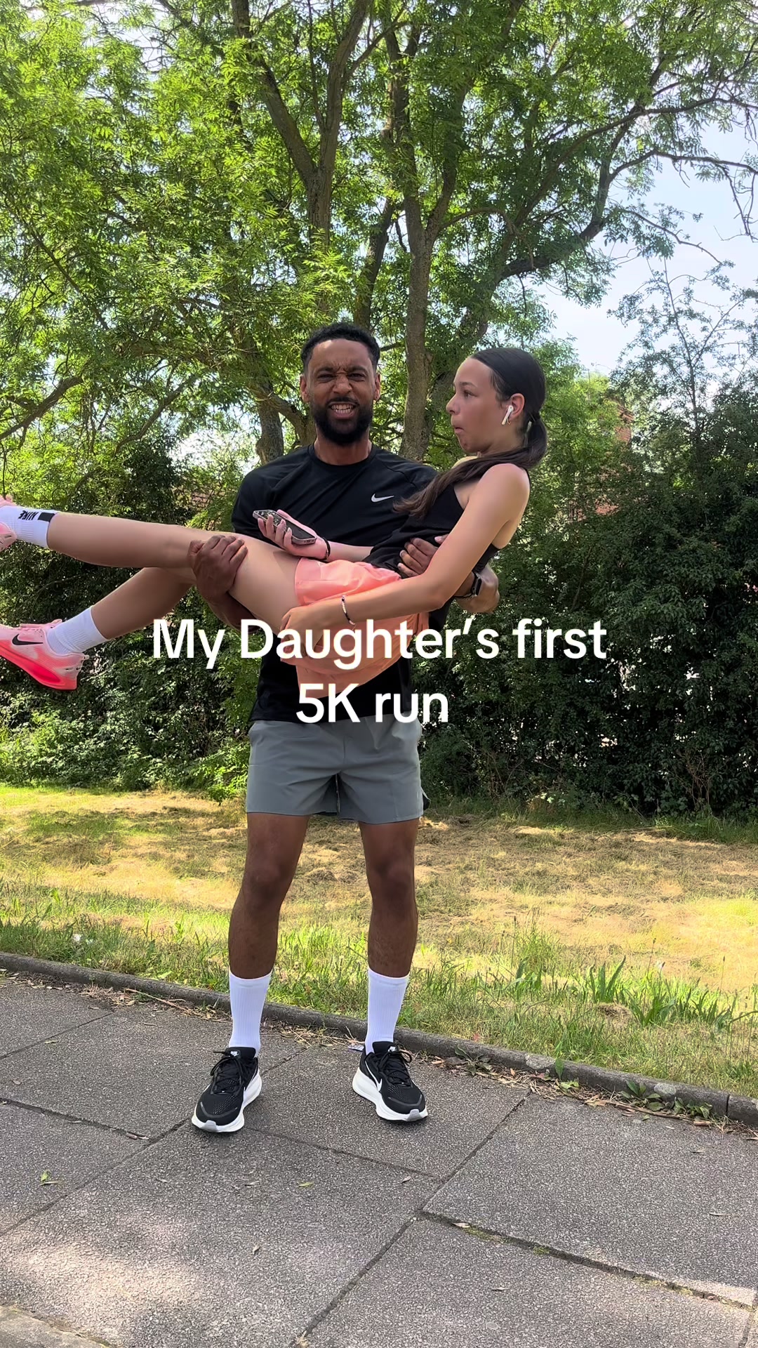 TikTok post by @kiefersharif for Nike. Caption reads: The new @Nike Vomero 18s are here! My teenage....