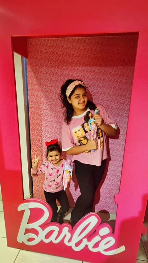 Instagram post by @therainbowfamilyfun for Mattel. Caption reads: We just lived our Barbie dream at the Barbie....