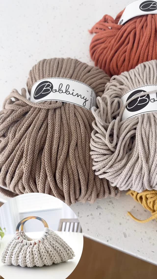 Instagram post by @simplymadebyerin for Bobbiny. Caption reads: 🧶 Don’t sleep on @hello_bobbiny cording! Have you....