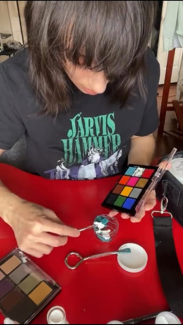 Instagram post by @jarvis.hammer for Ben Nye Makeup. Caption reads: [...] own spectral foundation shades with....