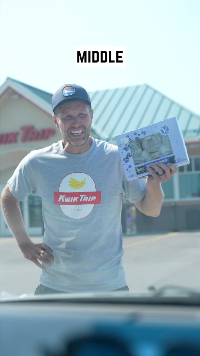 Instagram post by @tj_therrien for Kwik Trip. Caption reads: Sprinkles and tinkles? @kwiktrip 
•
#comedy....