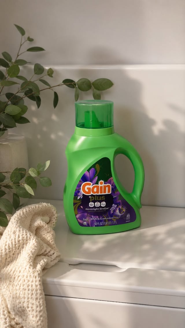 Instagram post by @alyonkashe for I Love Gain. Caption reads: [...] Detergent at Albertsons! #GainPartner....
