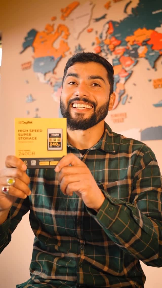 Instagram post by @shahid_mustafa1 for Digitek. Caption reads: 🚀 Unleash TRUE Speed with the Digitek CFexpress....