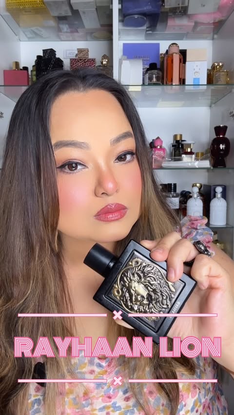 Instagram post by @chic_scent_lady for Rayhaan Perfumes. Caption reads: [...] to turn heads ✨ @rayhaan.perfumes....