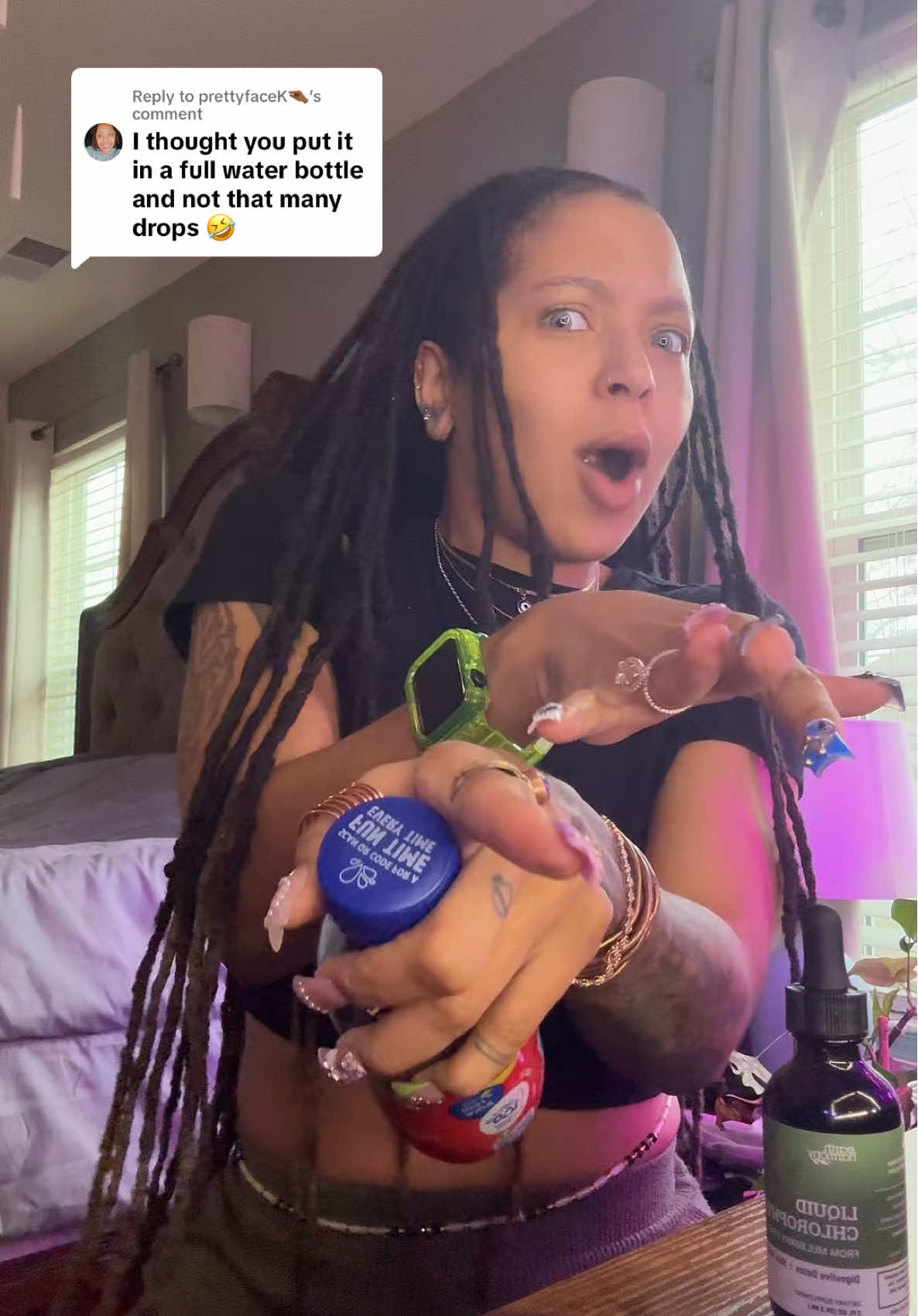 TikTok post by @zheaqueenmusic for Earth Harmony. Caption reads: [...] Mango Madness with a splash of @Earth....