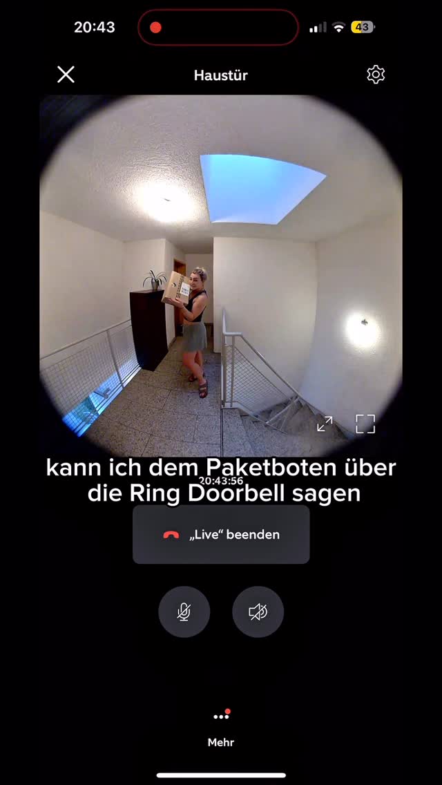 Instagram post by @electricsandy for Ring. Caption reads: Schon Urlaubsbereit? 📹🌺😄 @ring_deutschland....