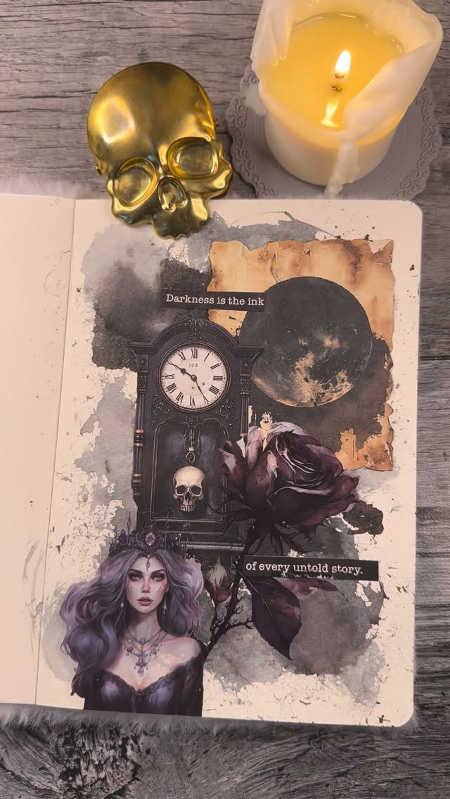 Instagram post by @blue.panda.journals for Ferris Wheel Press. Caption reads: Embers Of Time 🕰️
Using — Everyday Ink | The Lost....