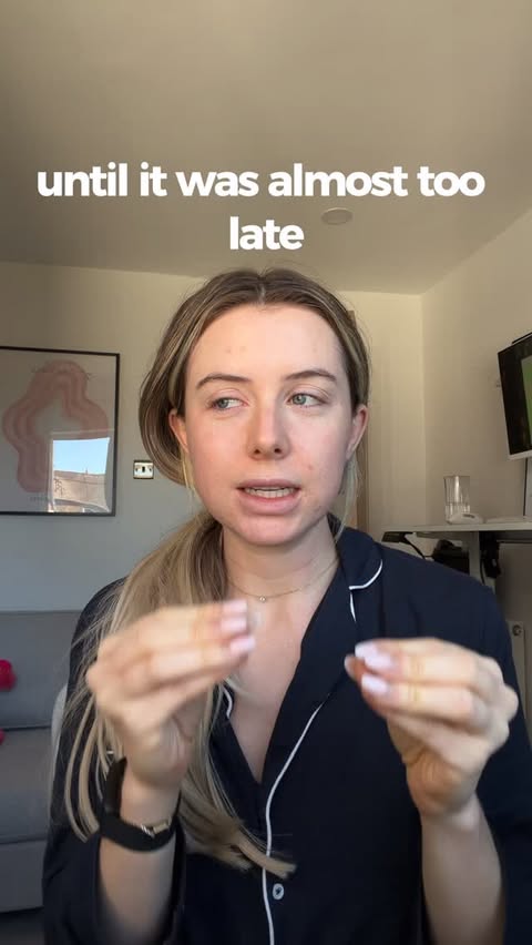 Instagram post by @sophie.richards for WHOOP. Caption reads: I almost DIED because I ignored my body for too....