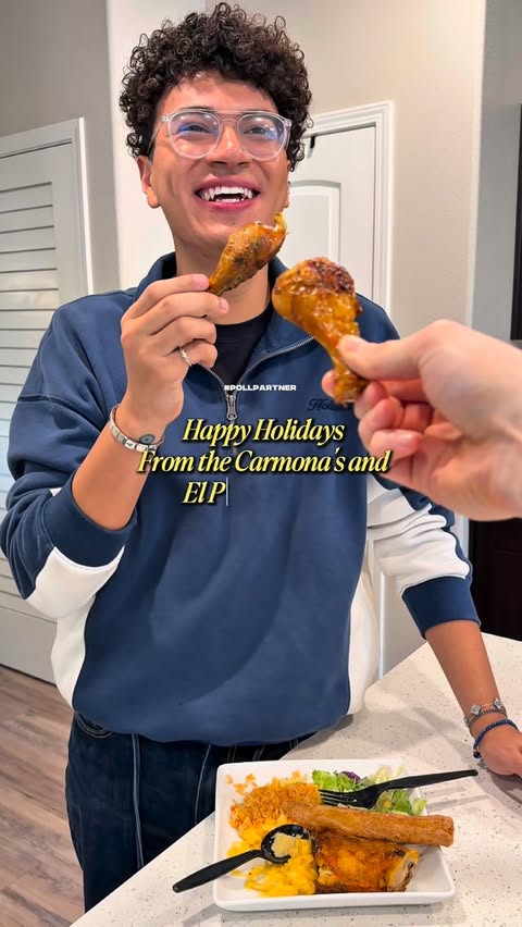 Instagram post by @leoocarmona for El Pollo Loco. Caption reads: [...] Holidays Feasts just got better with....