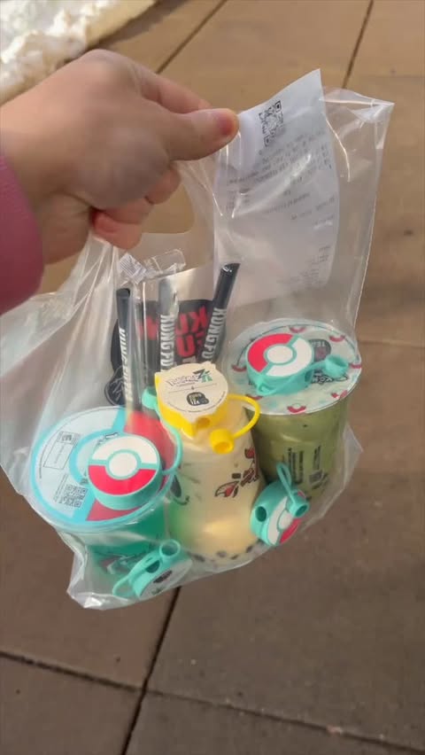 Instagram post by @pkmncast for Kung Fu Tea. Caption reads: Kung Fu Tea has three NEW boba drinks to celebrate....