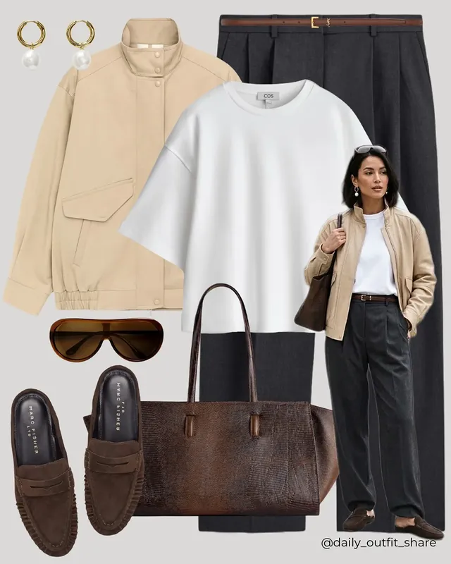 Instagram post by @daily_outfit_share for AMI Paris. Caption reads: New in spring jackets styled in chic smart casual....