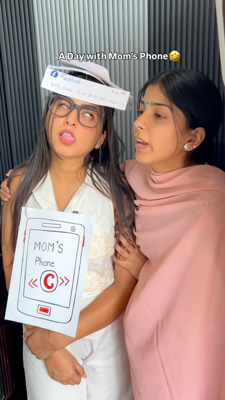 Instagram post by @iamjagritipahwa for Airtel. Caption reads: #AD Har Mummy Ke Phone Ki Kahani😂

#Airtel....