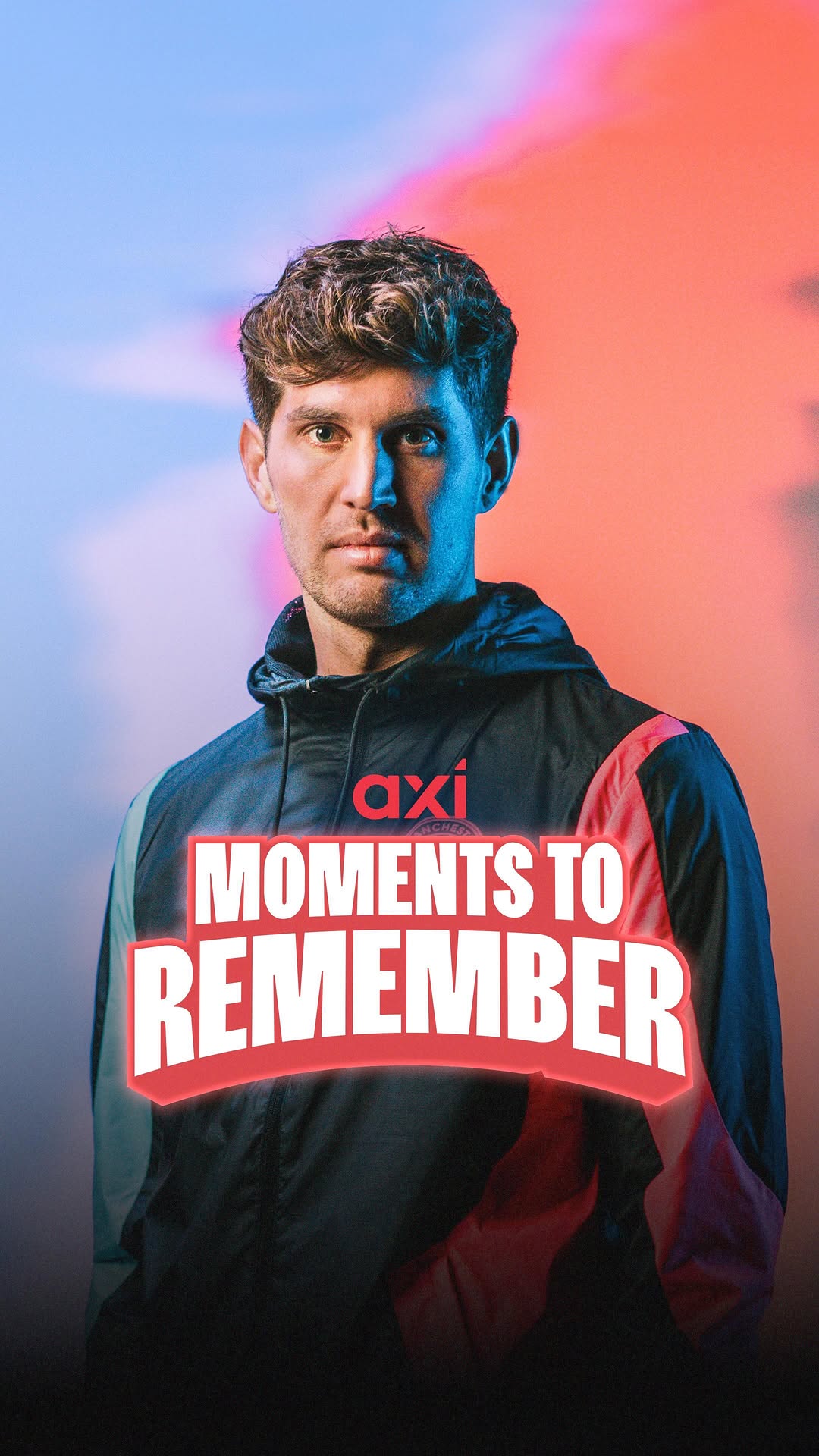 Instagram post by @johnstones5 for Manchester City. Caption reads: Our footballing journey has had some unforgettable....