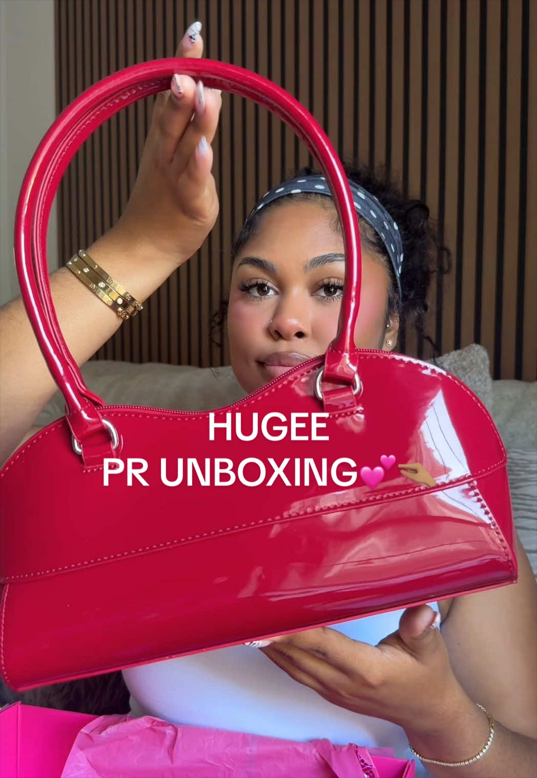 TikTok post by @thejazmynrenae for dpHUE. Caption reads: [...] Cosmetics @Huda Beauty @pradabeauty @dpHUE....