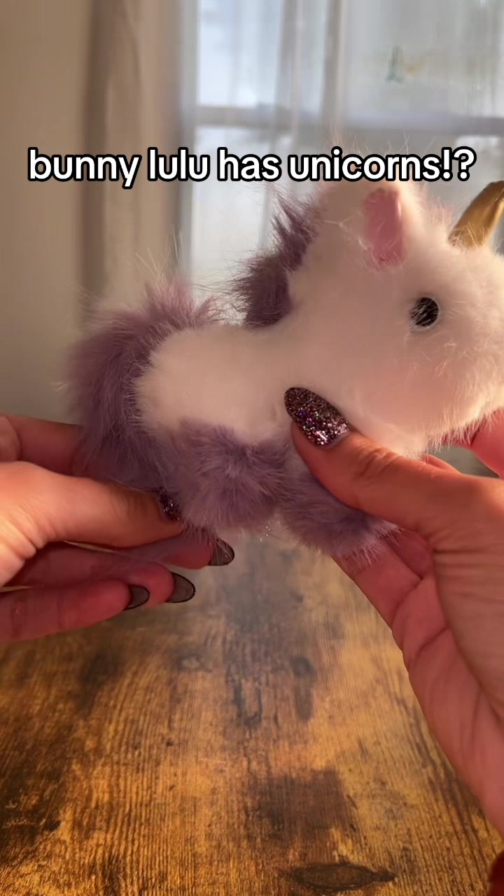 TikTok post by @lisztohunni for Bunnylulu. Caption reads: [...] never knew @BUNNY LULU has unicorns 🤯....