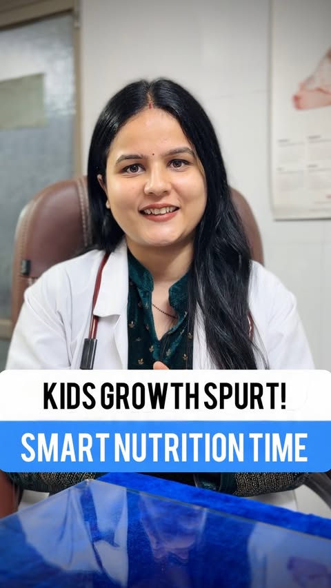 Instagram post by @drpriyankagynec for GRITZO. Caption reads: Kids Growth Spurt : Most Crucial Phase ! 

Sudden....