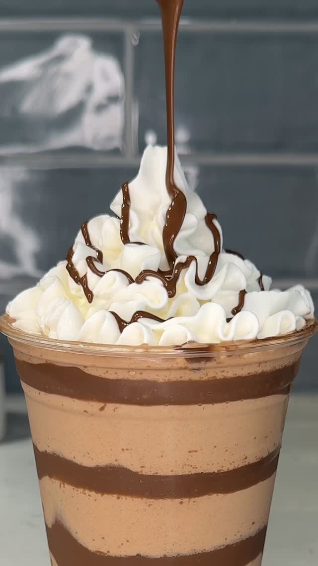 Instagram post by @ashleymarkletreats for Nutella. Caption reads: viral nutella milkshake recipe....