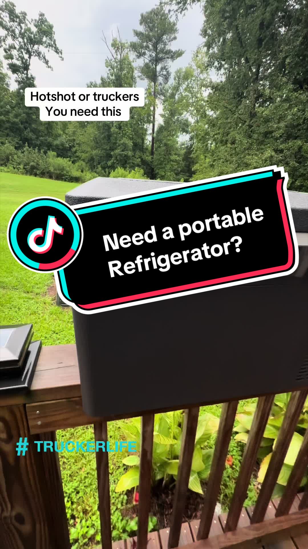 TikTok post by @lineaperfume for Euhomy US. Caption reads: Euhomy portableTruck or Car Refrigerator.....