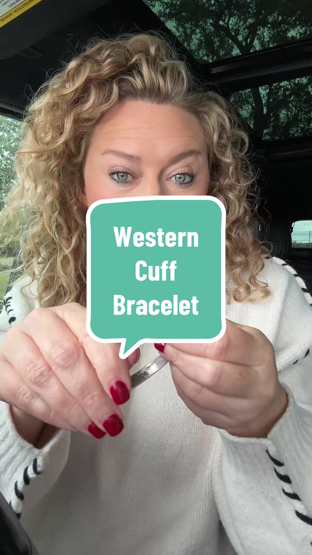 TikTok post by @the_lo_life_tx for Wrangler. Caption reads: Such a nice western inspired cuff bracelet by....