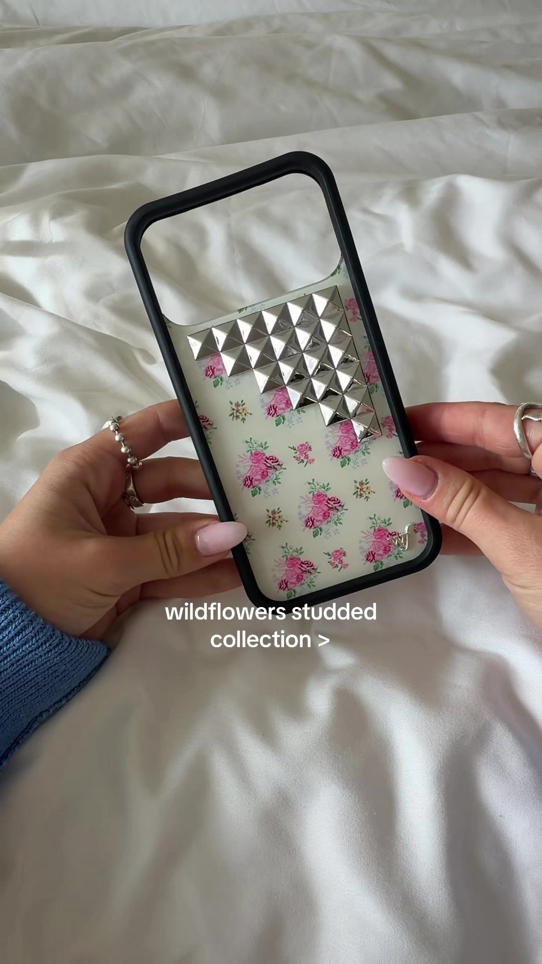 TikTok post by @mazzy_williams for Wildflower Cases. Caption reads: yeah this is prob my fave @Wildflower Cases....
