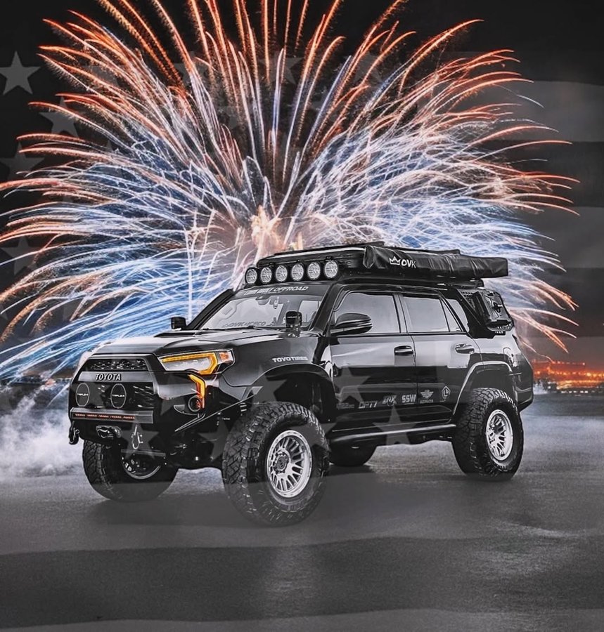 Instagram post by @tataro4runner for RinseKit. Caption reads: Happy 4th of July 🇺🇸 

Stay safe and enjoy the....