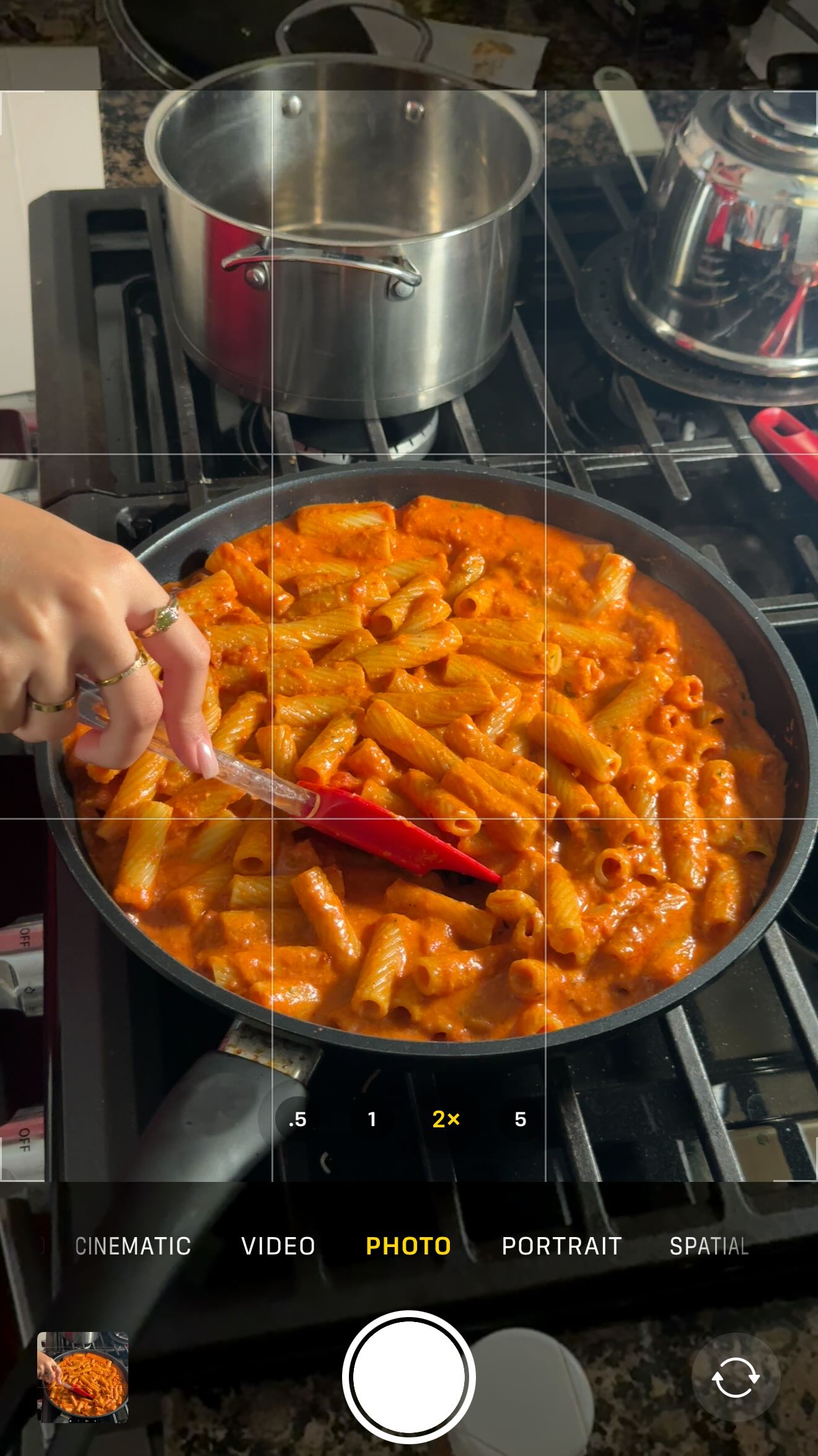 Instagram post by @christinaroki for Barilla. Caption reads: GRANT KEEP SCROLLNG—Honestly made this video so I....