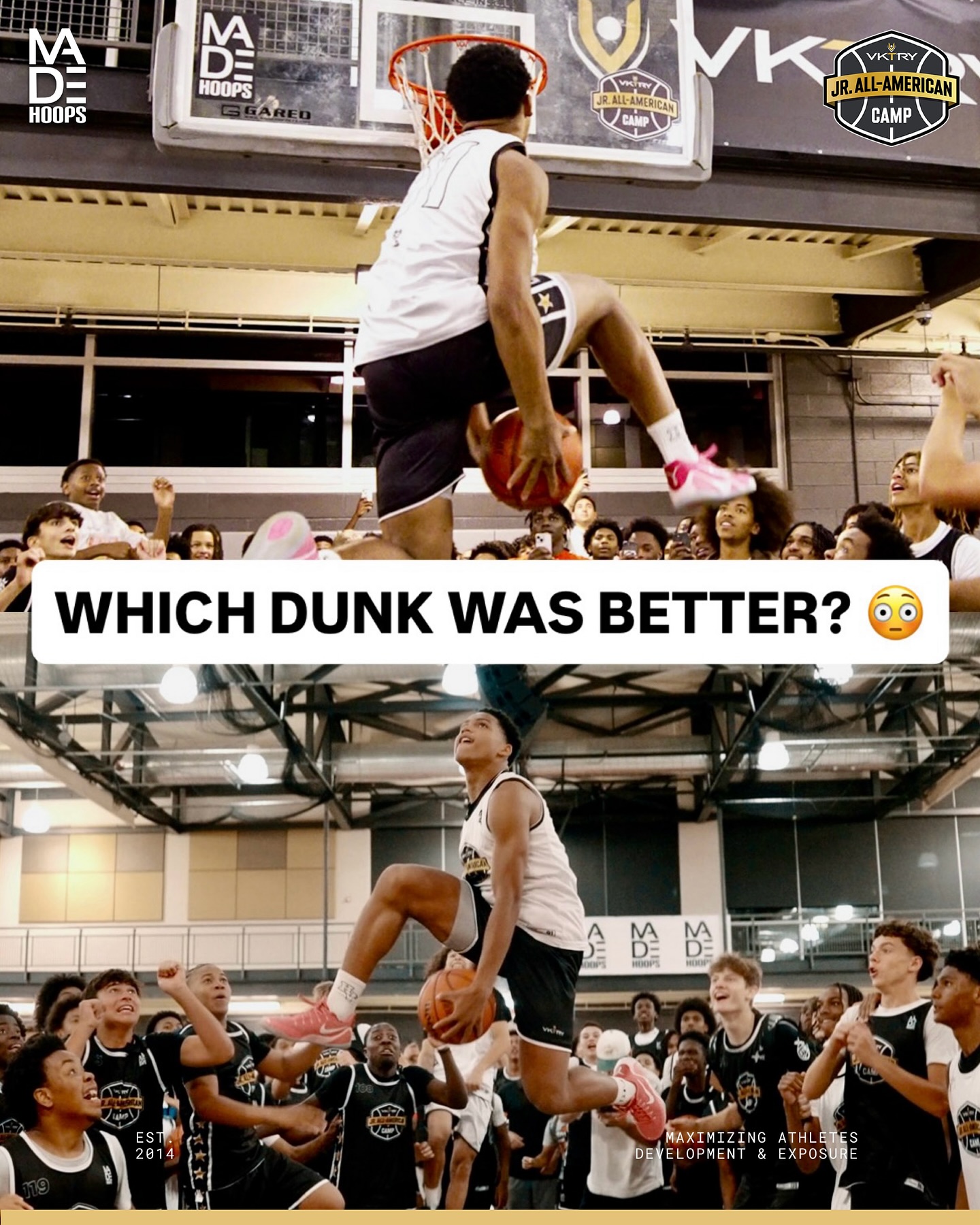 Instagram post by @mokanelite for VKTRY Gear. Caption reads: 2028 Josh Lindsay just put on a SHOW @tovalid_josh....